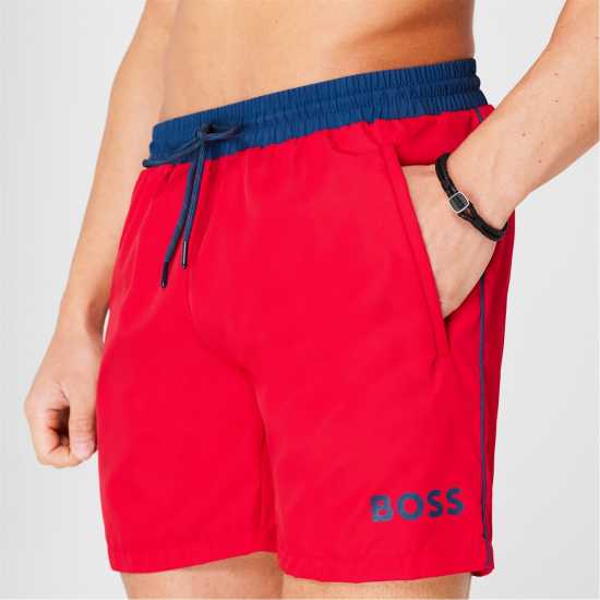 Boss Starfish Swim Shorts Bright Red 629 Мъжки къси панталони