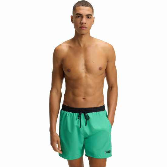 Hugo Boss Boss Men's Starfish Breathable Mesh Swim Shorts Ярко зелено Hugo Boss Boss Men's Starfish Breathable Mesh Swim Shorts Ярко зелено