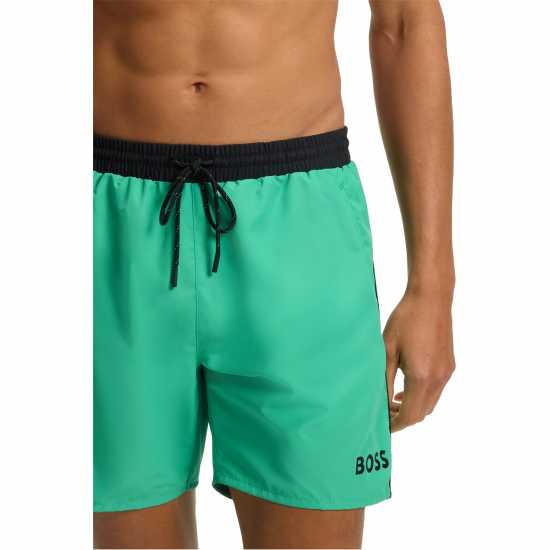 Hugo Boss Boss Men's Starfish Breathable Mesh Swim Shorts Ярко зелено Hugo Boss Boss Men's Starfish Breathable Mesh Swim Shorts Ярко зелено