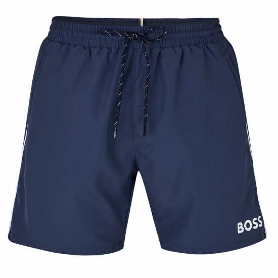 Hugo Boss Boss Mens Boss Bodywear Starfish Swim Shorts - Breathable Mesh Navy 