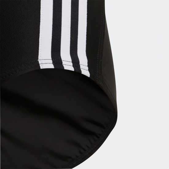 Adidas Бански Костюм Момиче Three Stripe Swimsuit Junior Girls Черно / Бяло Детски бански и бикини