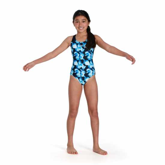 Speedo Allover Splashback Swimsuit Junior  Детски бански и бикини