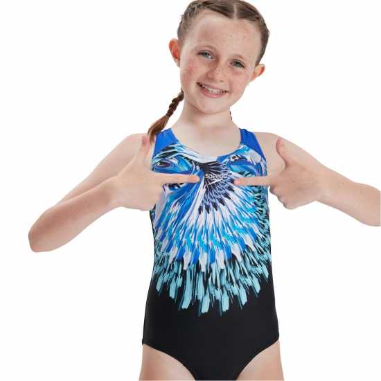 Speedo Детски Плувен Костюм Dig Pl Split Back Swim Suit Junior Girls  Детски бански и бикини