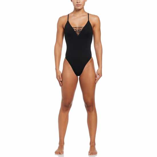 Дамски бански Nike Crsbk One Piece Ld99 Black Nike Crsbk One Piece Ld99 Black Дамски бански