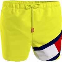 Tommy Hilfiger Flag Swimshorts Magnetic Yellow Мъжки къси панталони