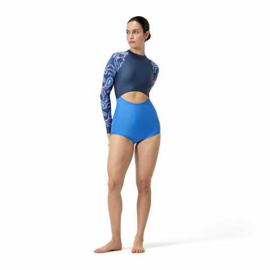 Speedo Long Sleeve Swimsuit Womens  