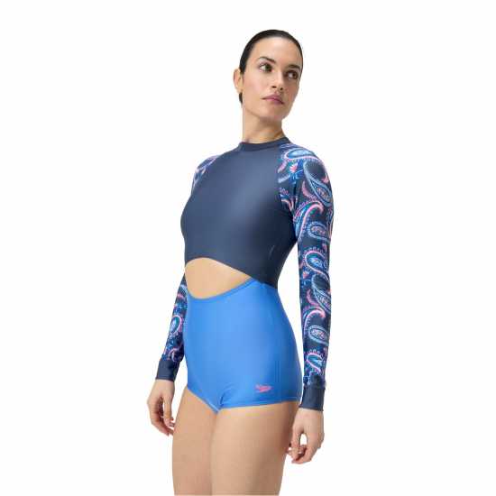 Speedo Long Sleeve Swimsuit Womens  