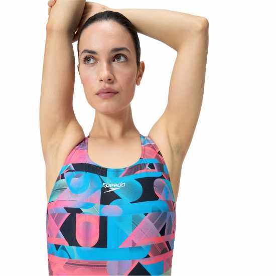 Дамски бански Speedo Digital Powerback Swimsuit Speedo Digital Powerback Swimsuit Дамски бански