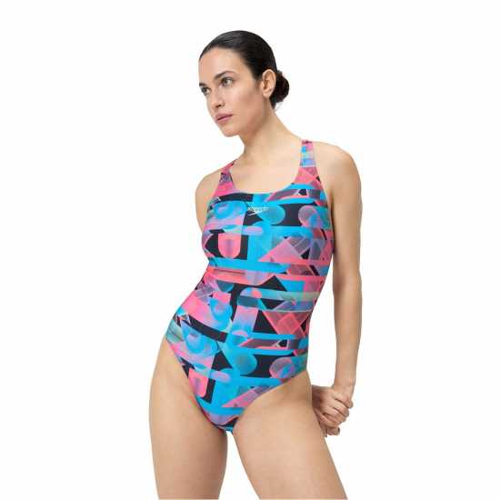 Дамски бански Speedo Digital Powerback Swimsuit Speedo Digital Powerback Swimsuit Дамски бански
