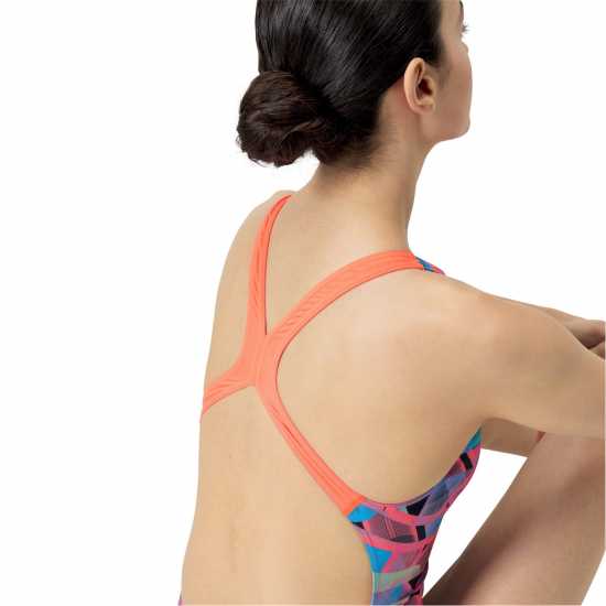 Дамски бански Speedo Digital Powerback Swimsuit Speedo Digital Powerback Swimsuit Дамски бански