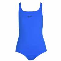 Speedo Endurance Plus Medalist Girls Swimsuit Blue Детски бански и бикини