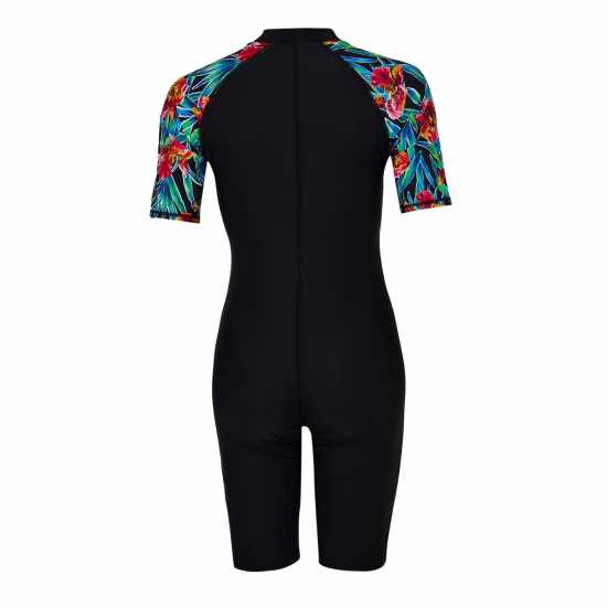 Zoggs Hybrid Tropics Kneesuit Womens Zoggs Hybrid Tropics Kneesuit Womens