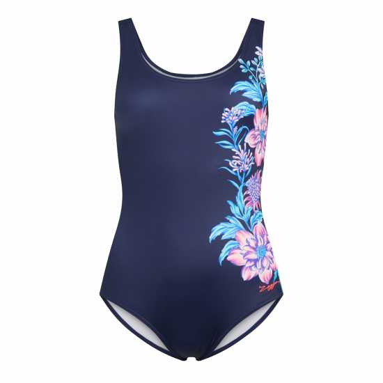 Zoggs Wild Rose Scoopback Womens Zoggs Wild Rose Scoopback Womens