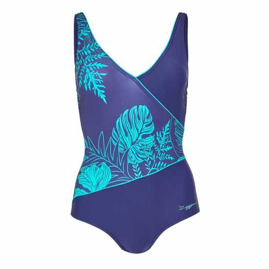 Zoggs Santorini Wrap Front Womens Zoggs Santorini Wrap Front Womens