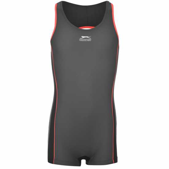 Slazenger Бански Костюм Момичета Lycra® Xtra Life™ Boyleg Swimming Suit Junior Girls Черно Детски бански и бикини