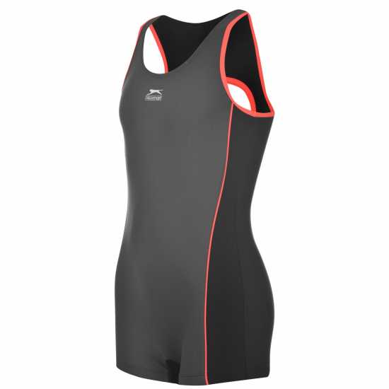 Slazenger Бански Костюм Момичета Lycra® Xtra Life™ Boyleg Swimming Suit Junior Girls Черно Детски бански и бикини