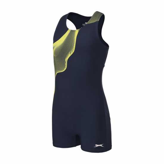 Slazenger Бански Костюм Момичета Lycra® Xtra Life™ Boyleg Swimming Suit Junior Girls  