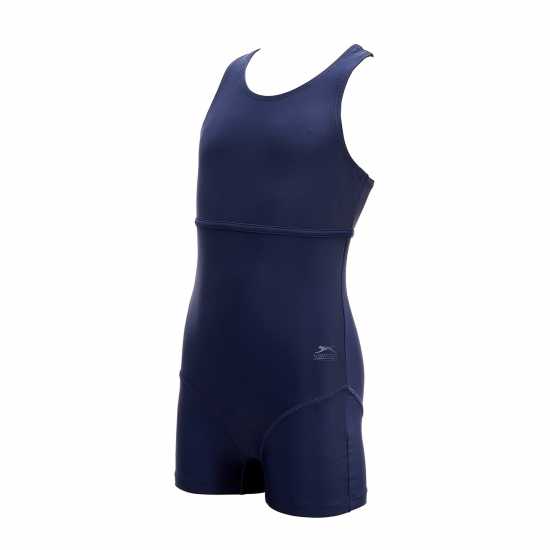 Slazenger Бански Костюм Момичета Lycra® Xtra Life™ Boyleg Swimming Suit Junior Girls Морска синьо Детски бански и бикини