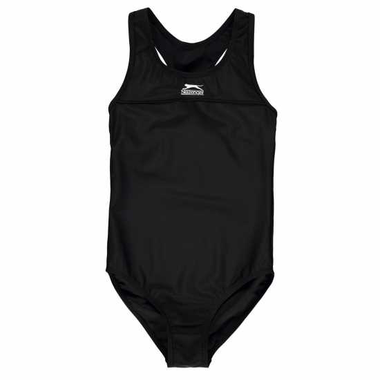 Детски бански и бикини Slazenger Плувен Костюм Момичета Lycra® Xtra Life™ Racer Back Swimsuit Girls Черно Slazenger Плувен Костюм Момичета Lycra® Xtra Life™ Racer Back Swimsuit Girls Черно Детски бански и бикини