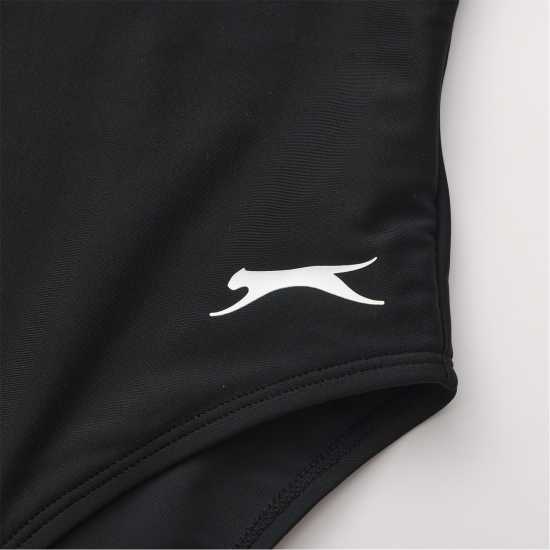 Slazenger Плувен Костюм Момичета Lycra® Xtra Life™ Racer Back Swimsuit Girls Черно 