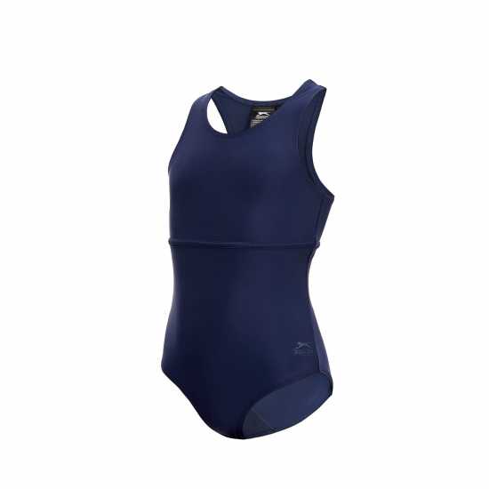Slazenger Плувен Костюм Момичета Lycra® Xtra Life™ Racer Back Swimsuit Girls Navy Детски бански и бикини