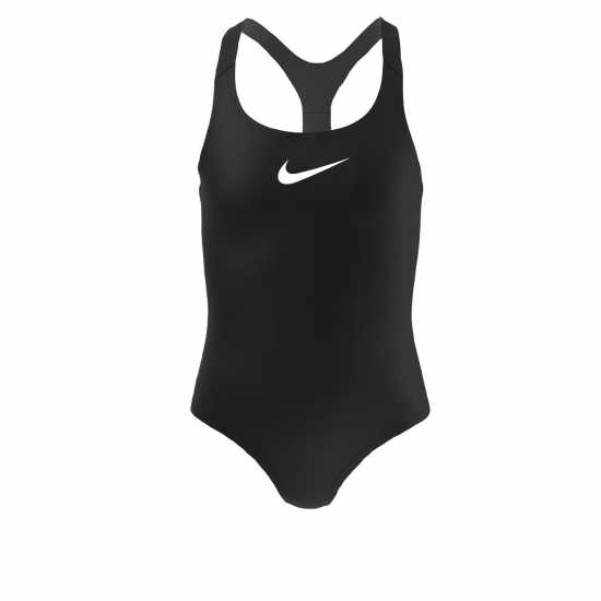 Nike Бански Костюм Момиче Swoosh Swimsuit Junior Girls Black - Детски бански и бикини
