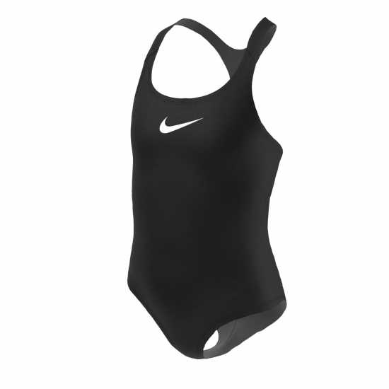 Nike Бански Костюм Момиче Swoosh Swimsuit Junior Girls Черно Детски бански и бикини