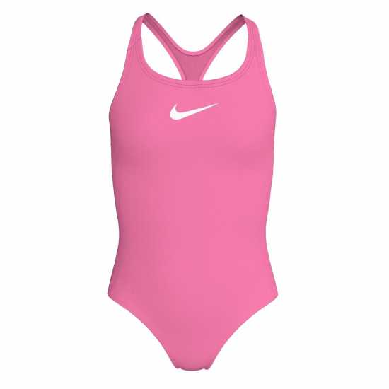 Nike Бански Костюм Момиче Swoosh Swimsuit Junior Girls Pink Glow 