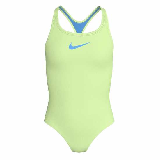 Детски бански и бикини Nike Бански Костюм Момиче Swoosh Swimsuit Junior Girls Ечемичен Волт Nike Бански Костюм Момиче Swoosh Swimsuit Junior Girls Ечемичен Волт Детски бански и бикини