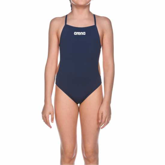 Arena Girls Sports Swimsuit Solid Lightech