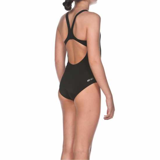 Arena Girls Sports Swimsuit Solid Swim Pro Black/White Детски бански и бикини
