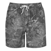 Firetrap Мъжки Плувни Шорти Print Swim Shorts Mens Grey Camo Мъжки къси панталони
