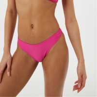 Jack Wills High Waist Tanga Bikini Bottom Pink Дамско облекло плюс размер