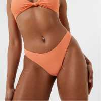 Jack Wills High Waist Tanga Bikini Bottom Orange Дамско облекло плюс размер