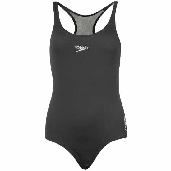 Speedo Endurance+ Medalist Swimsuit Womens Черно Дамски бански