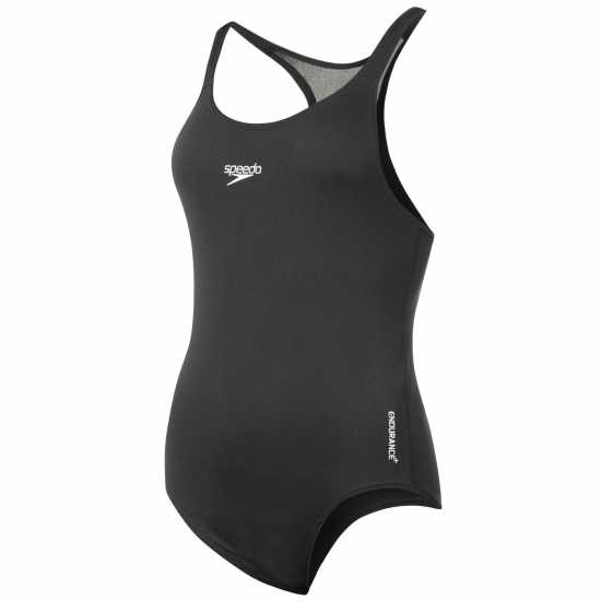 Speedo Endurance+ Medalist Swimsuit Womens Черно Дамски бански