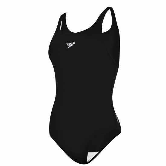 Speedo Endurance+ Medalist Swimsuit Womens Черно Дамски бански