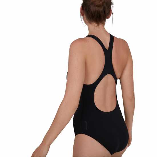 Speedo Endurance+ Medalist Swimsuit Womens Черно Дамски бански