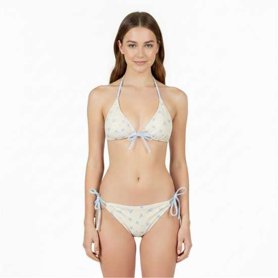Jack Wills Jw Ruched Bikinit Ld63 Blue Ditsy Jack Wills Jw Ruched Bikinit Ld63 Blue Ditsy
