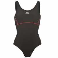 Slazenger Дамски Бански Костюм Lycra® Xtra Life ™ Basic Swimsuit Ladies Black Дамски бански