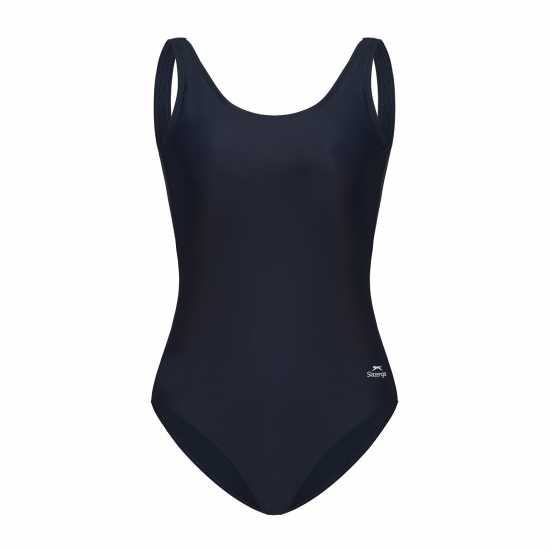 Slazenger Дамски Бански Костюм Lycra® Xtra Life ™ Basic Swimsuit Ladies Морска синьо Дамски бански