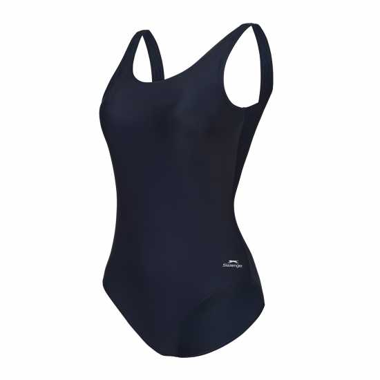 Slazenger Дамски Бански Костюм Lycra® Xtra Life ™ Basic Swimsuit Ladies Морска синьо Дамски бански