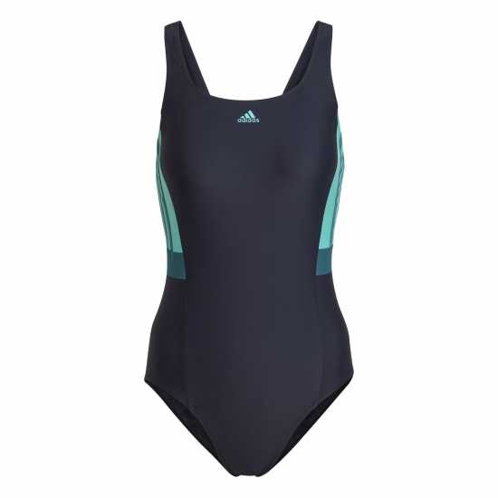 Adidas Classic 3-Stripes Swimsuit Womens Ясно синьо Дамски бански