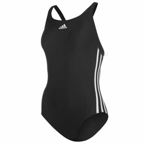 Adidas Classic 3-Stripes Swimsuit Womens Черно/Бяло Дамски бански