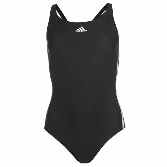 Adidas Classic 3-Stripes Swimsuit Womens Черно/Бяло Дамски бански
