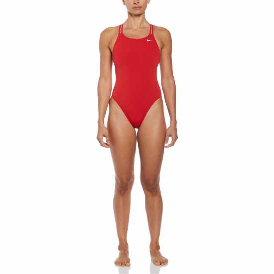 Nike Spider Back Swimsuit Womens University Red 
