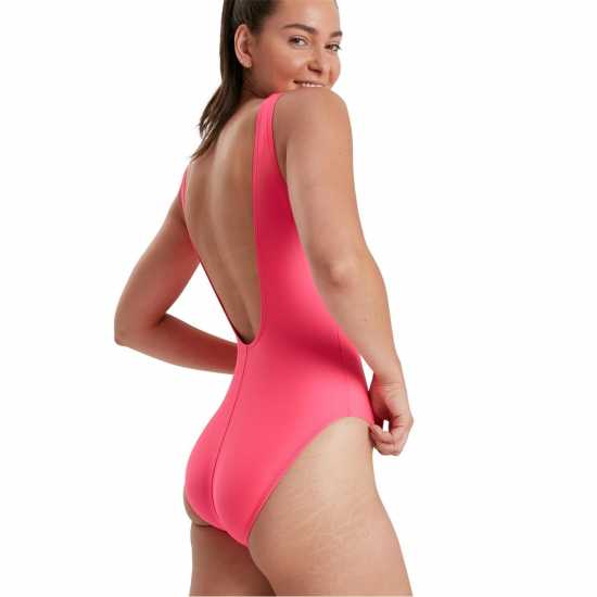 Speedo Logo U Back Swimsuit Womens  Дамски бански