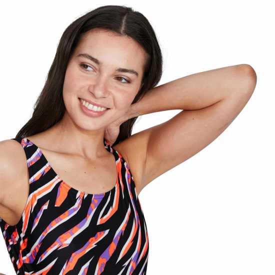 Speedo All Over Print Deep U Back Swimsuit Womens  Дамски бански