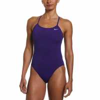 Nike Cut Out Swimsuit Womens Court Purple Дамски бански