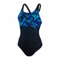 Speedo Дамски Бански Костюм Hb Place Muscle Back Swimsuit Ladies Navy/Blue/PL Дамски бански